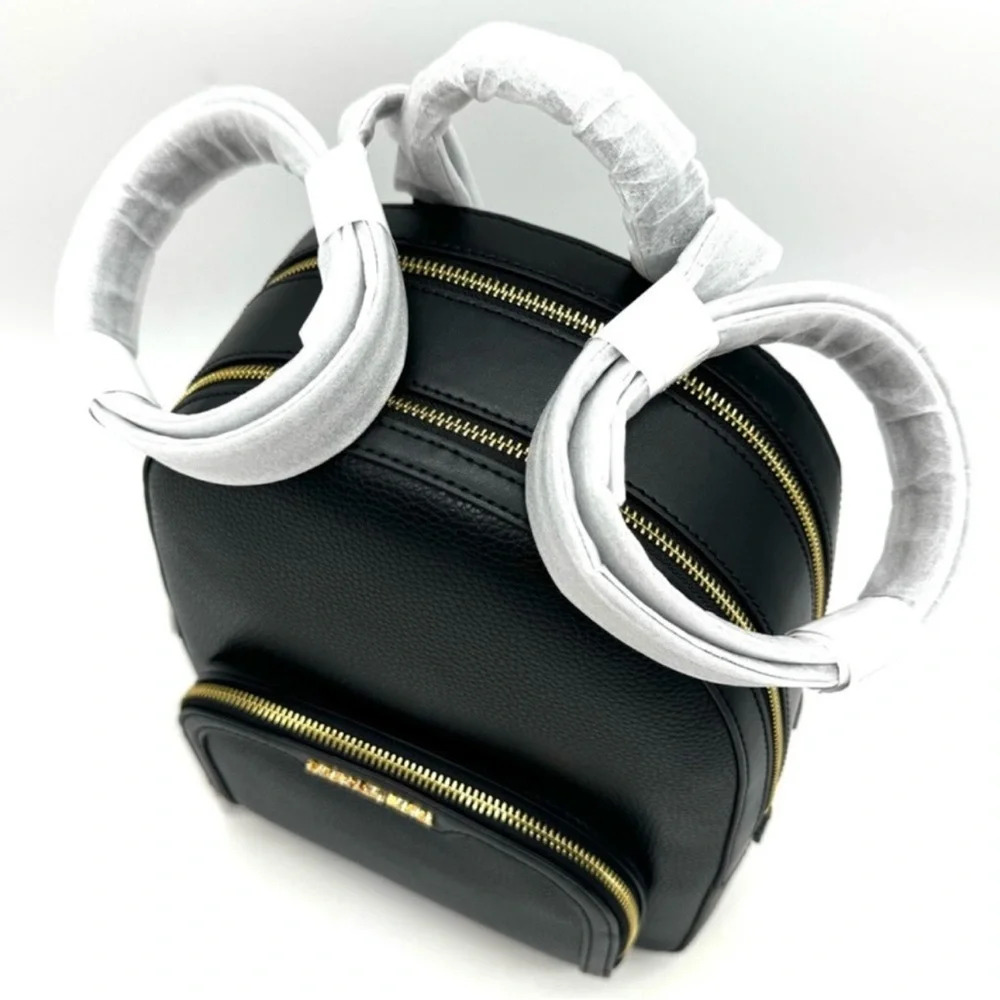 Michael Kors Medium Jaycee Backpack & Large Continental Wallet Black/Gold - Picture 6 of 14